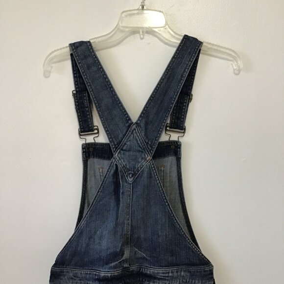 Vintage 90s Guess Destressed Denim Overalls Size 26 - Picture 7 of 12